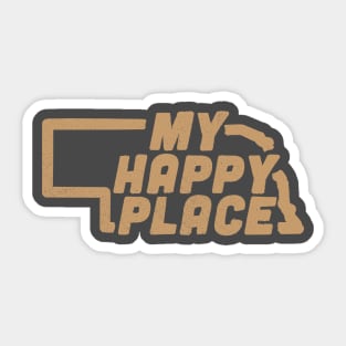 Nebraska My Happy Place Sticker